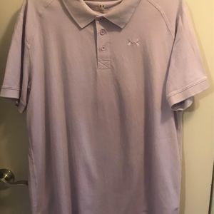 Men’s Under Armour light purple polo shirt size XL all season gear